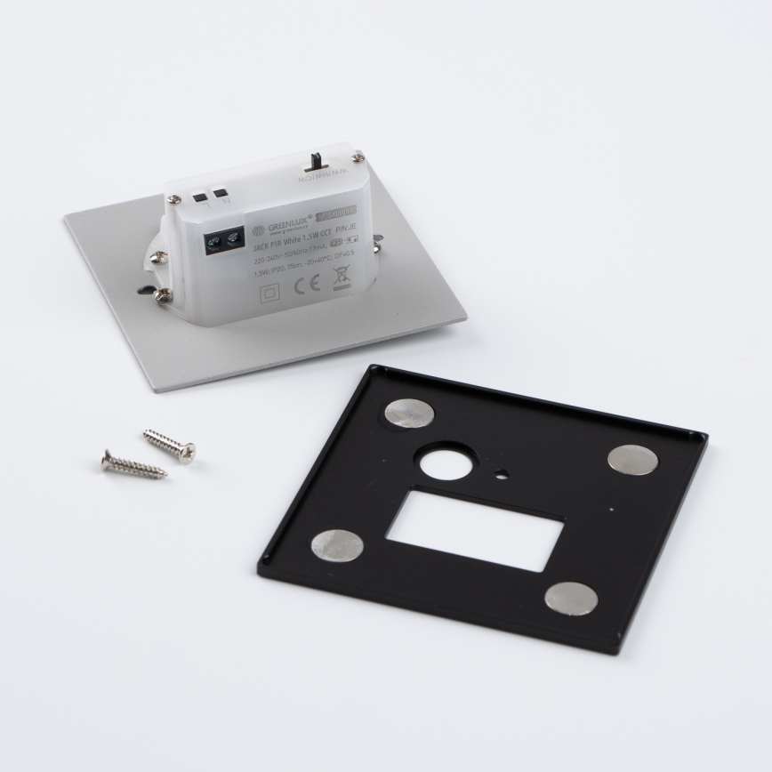 Brilagi - LED laiptų šviestuvas su judesio ir sutemų jutikliu JACK LED/1,5W/230V 3000/4000/6500K juodas