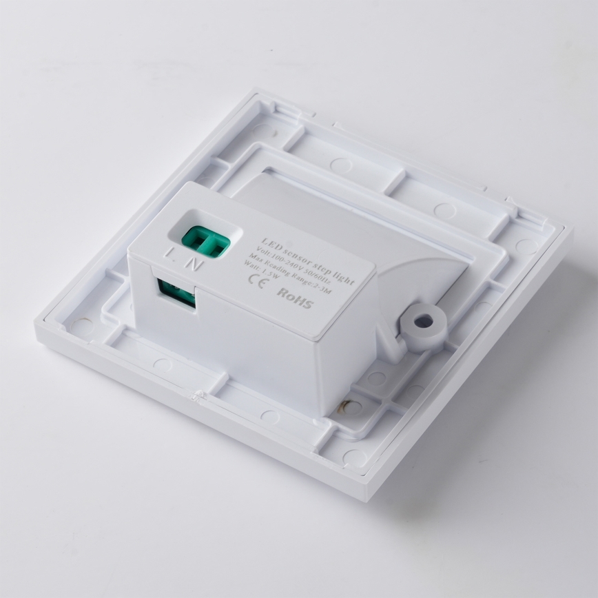 Brilagi - LED laiptų šviestuvas su jutikliu STEP LIGHT LED/1,5W/230V IP44 baltas