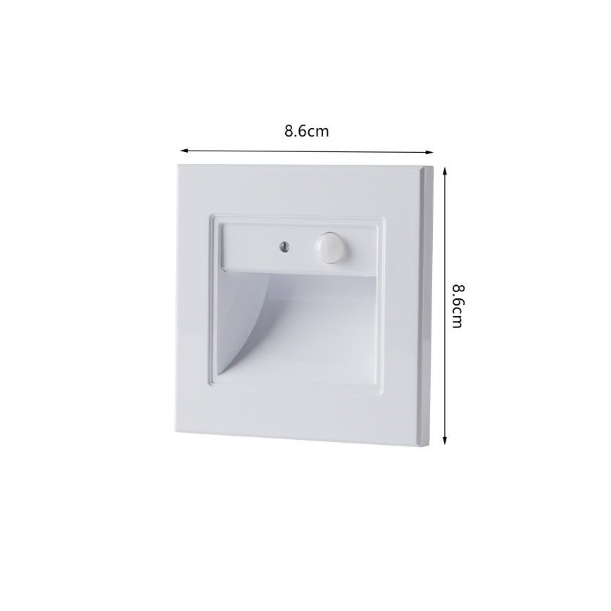 Brilagi - LED laiptų šviestuvas su jutikliu STEP LIGHT LED/1,5W/230V IP44 balta