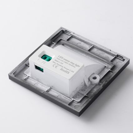 Brilagi - LED laiptų šviestuvas su jutikliu STEP LIGHT LED/1,5W/230V IP44 juodas