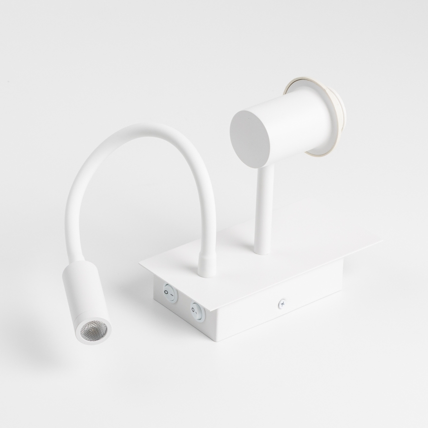 Brilagi - LED lanksti sieninė lempa NUBILA 1xE27/25W/230V + LED/3W balta/šviesiai pilka