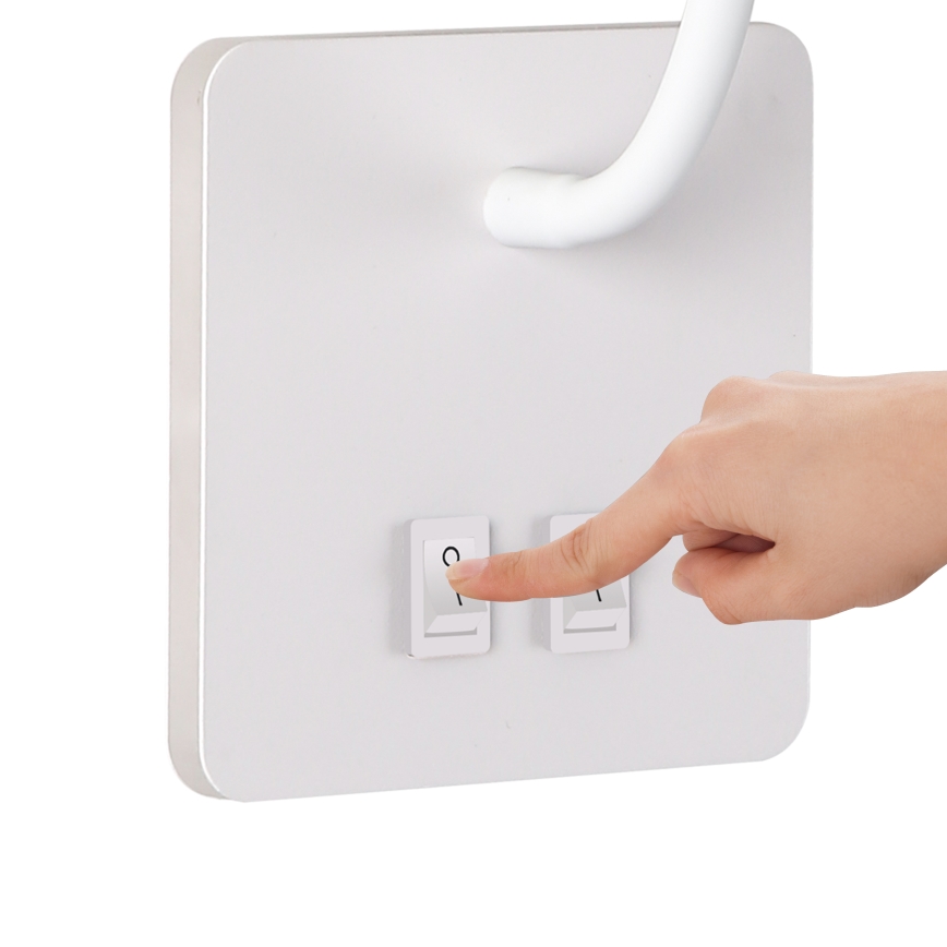 Brilagi - LED Lankstus sieninis šviestuvas MAYA Double LED/4W/230V + LED/3W balta