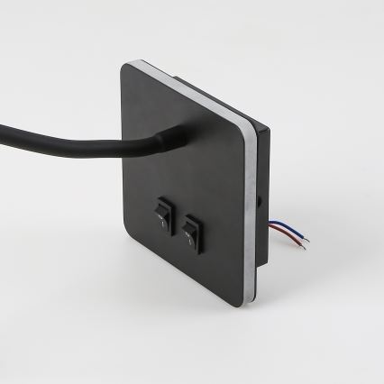 Brilagi - LED Lankstus sieninis šviestuvas MAYA Double LED/4W/230V + LED/3W juoda