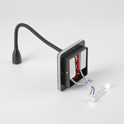 Brilagi - LED Lankstus sieninis šviestuvas MAYA Double LED/4W/230V + LED/3W juoda