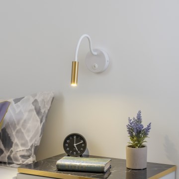Brilagi - LED Lankstus sieninis šviestuvas MAYA LED/3W/230V 4000K balta/auksas