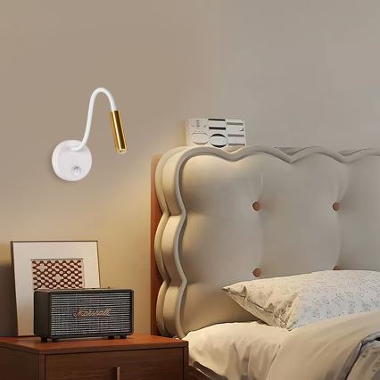Brilagi - LED Lankstus sieninis šviestuvas MAYA LED/3W/230V 4000K balta/auksas