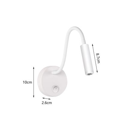 Brilagi - LED Lankstus sieninis šviestuvas MAYA LED/3W/230V 4000K balta