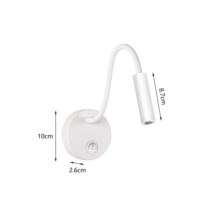 Brilagi - LED Lankstus sieninis šviestuvas MAYA LED/3W/230V 4000K balta