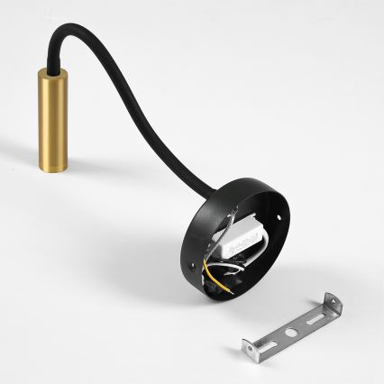 Brilagi - LED Lankstus sieninis šviestuvas MAYA LED/3W/230V 4000K juoda/auksas