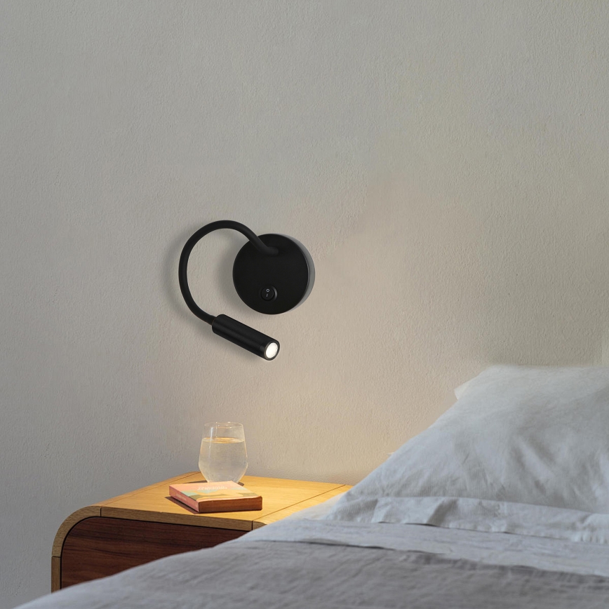 Brilagi - LED Lankstus sieninis šviestuvas MAYA LED/3W/230V 4000K juoda