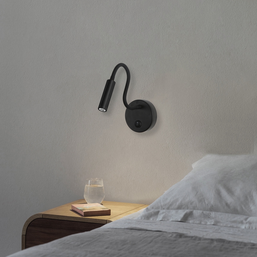 Brilagi - LED Lankstus sieninis šviestuvas MAYA LED/3W/230V 4000K juoda