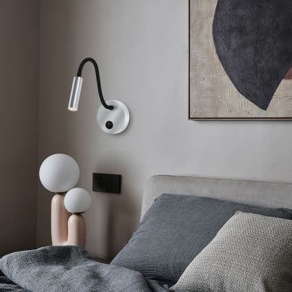 Brilagi - LED Lankstus sieninis šviestuvas MAYA LED/3W/230V 4000K sidabras