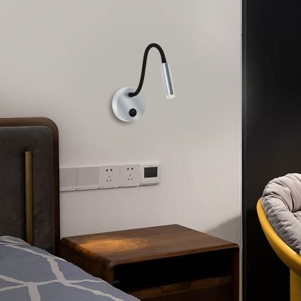 Brilagi - LED Lankstus sieninis šviestuvas MAYA LED/3W/230V 4000K sidabras