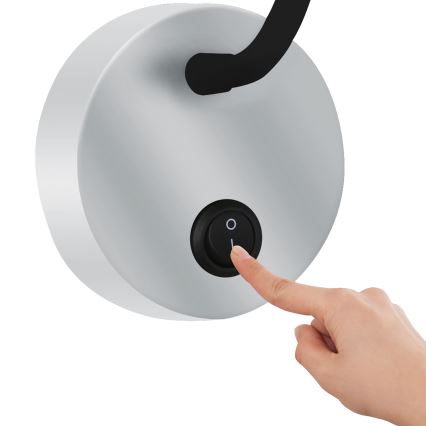 Brilagi - LED Lankstus sieninis šviestuvas MAYA LED/3W/230V 4000K sidabras
