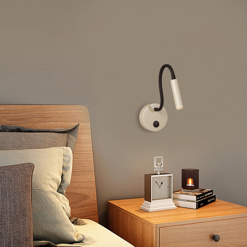 Brilagi - LED Lankstus sieninis šviestuvas MAYA LED/3W/230V 4000K smėlio spalva