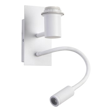 Brilagi - LED Lankstus sieninis šviestuvas NUBILA 1xE27/25W/230V + LED/3W balta