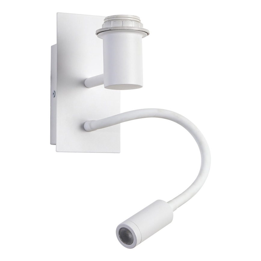 Brilagi - LED Lankstus sieninis šviestuvas NUBILA 1xE27/25W/230V + LED/3W balta