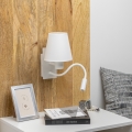 Brilagi - LED Lankstus sieninis šviestuvas NUBILA 1xE27/25W/230V + LED/3W balta