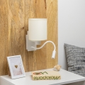 Brilagi - LED Lankstus sieninis šviestuvas NUBILA 1xE27/25W/230V + LED/3W balta/kreminė