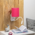 Brilagi - LED Lankstus sieninis šviestuvas NUBILA 1xE27/25W/230V + LED/3W balta/rausva