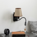 Brilagi - LED Lankstus sieninis šviestuvas NUBILA 1xE27/25W/230V + LED/3W juoda/ruda