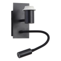 Brilagi - LED Lankstus sieninis šviestuvas NUBILA 1xE27/25W/230V + LED/3W juodas