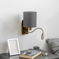 Brilagi - LED Lankstus sieninis šviestuvas NUBILA 1xE27/25W/230V + LED/3W žalvaris/antracitas