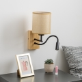 Brilagi - LED Lankstus sieninis šviestuvas NUBILA WOOD 1xE27/25W/230V + LED/3W ąžuolas/šviesiai rudos spalvos