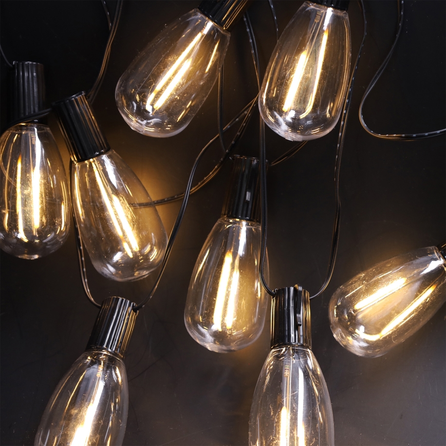 Brilagi - LED lauko dekoratyvinė girlianda 10xLED/3xAA 3,2m IP44 šiltai balta