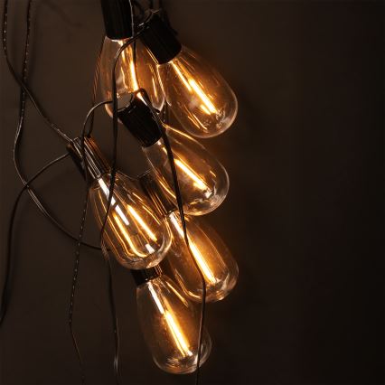 Brilagi - LED lauko dekoratyvinė girlianda 10xLED/3xAA 3,2m IP44 šiltai balta