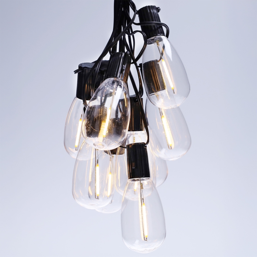 Brilagi - LED lauko dekoratyvinė girlianda 10xLED/3xAA 3,2m IP44 šiltai balta