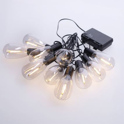 Brilagi - LED lauko dekoratyvinė girlianda 10xLED/3xAA 3,2m IP44 šiltai balta