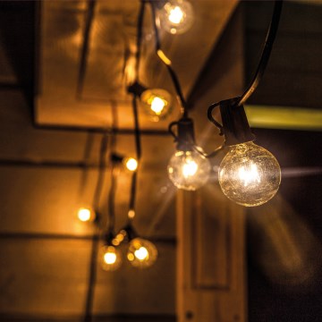 Brilagi - LED lauko dekoratyvinė girlianda GIRLANDA 10xE12/0,6W/230V 8m juoda IP44 šiltai balta