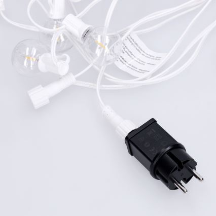 Brilagi - LED lauko dekoratyvinė girlianda GIRLANDA 10xE12/0,6W/230V 8m balta IP44 šiltai balta