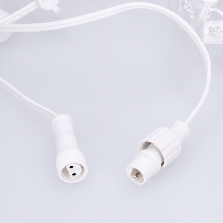 Brilagi - LED lauko dekoratyvinė girlianda GIRLANDA 10xE12/0,6W/230V 8m balta IP44 šiltai balta