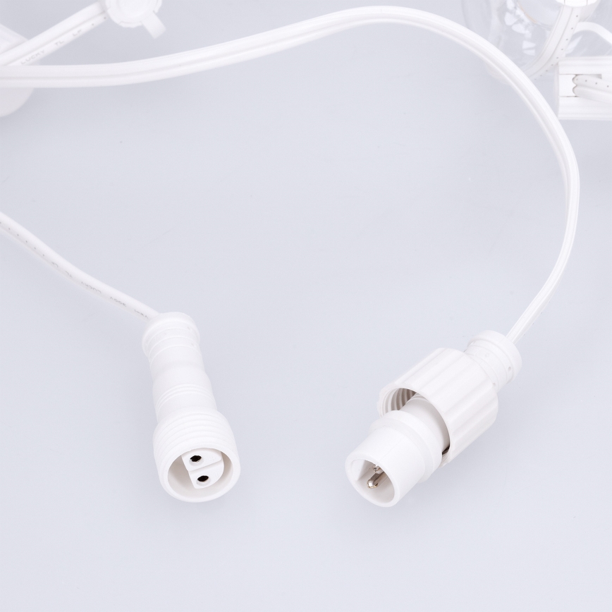 Brilagi - LED lauko dekoratyvinė girlianda GIRLANDA 25xE12/0,8W/230V 20m balta IP44 šilta balta
