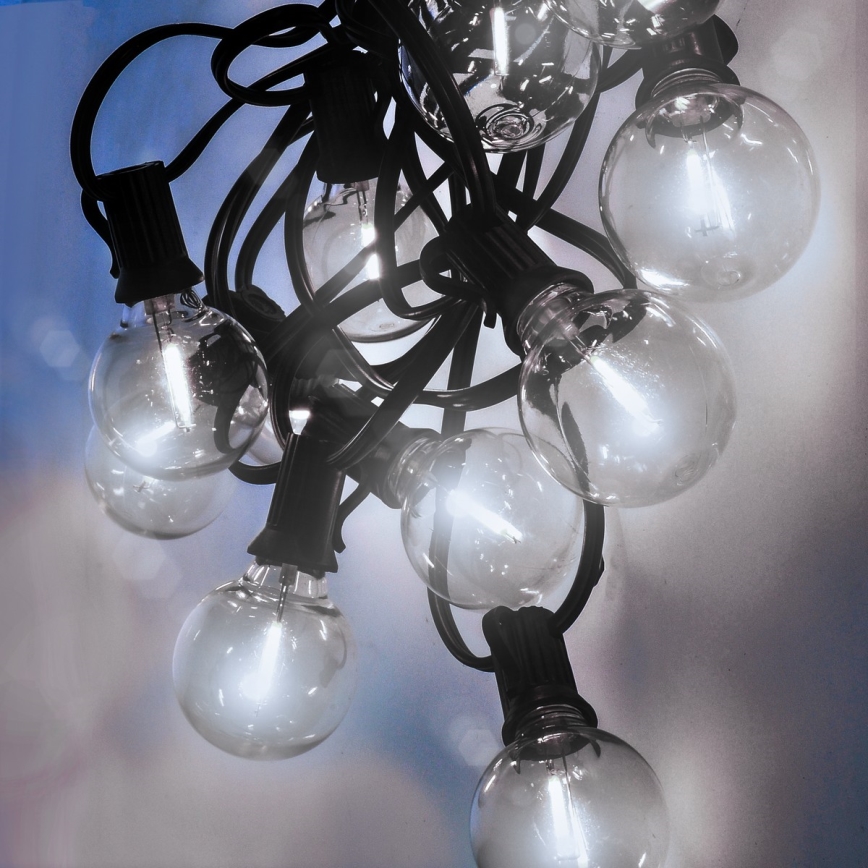 Brilagi - LED lauko dekoratyvinė girlianda GIRLANDA 25xE12/0,8W/230V 20m IP44 šaltai balta