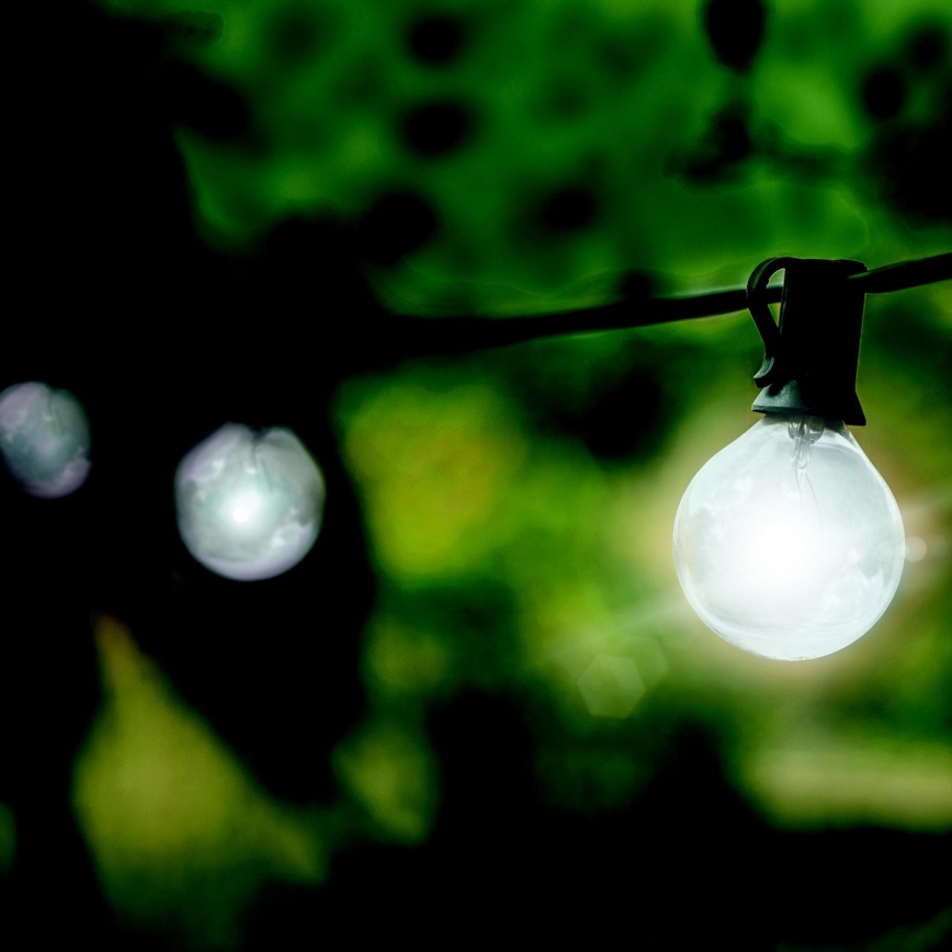 Brilagi - LED lauko dekoratyvinė girlianda GIRLANDA 25xE12/0,8W/230V 20m IP44 šaltai balta
