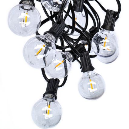 Brilagi - LED lauko dekoratyvinė girlianda GIRLANDA 25xE12/0,8W/230V 20m IP44 šaltai balta