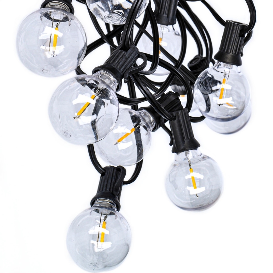 Brilagi - LED lauko dekoratyvinė girlianda GIRLANDA 25xE12/0,8W/230V 20m IP44 šaltai balta