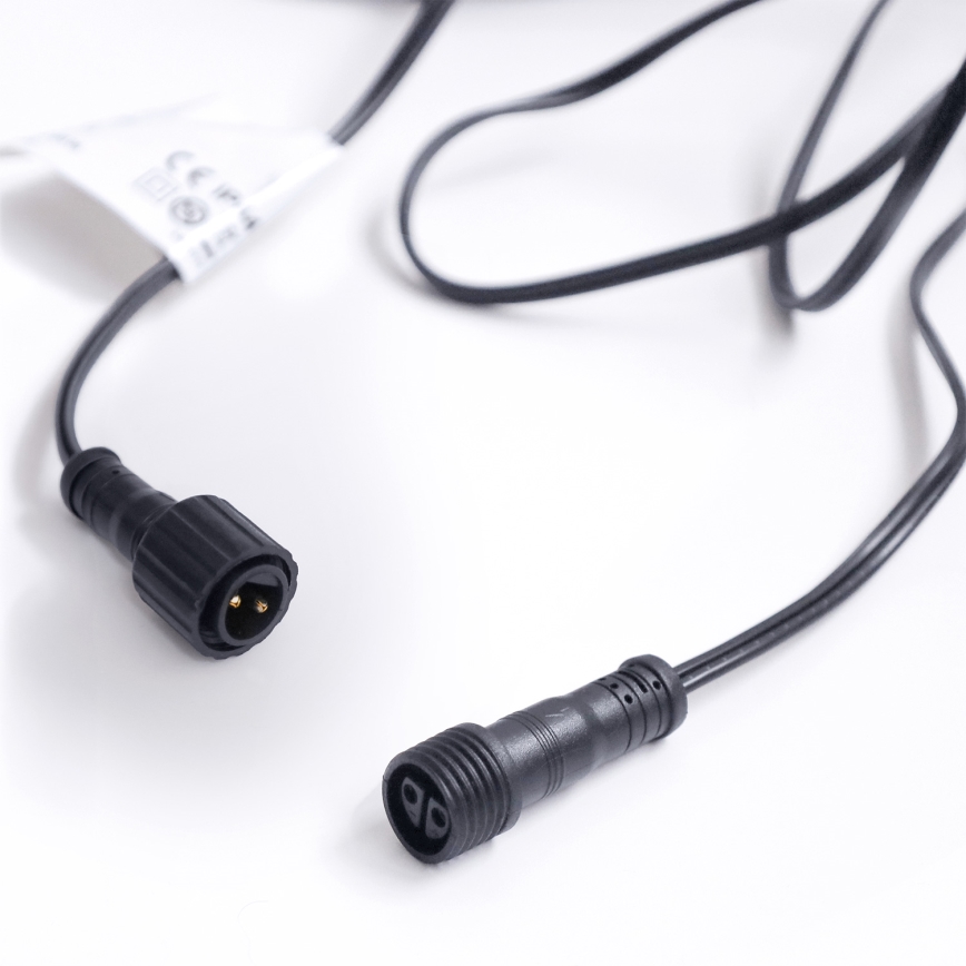 Brilagi - LED lauko dekoratyvinė girlianda GIRLANDA 25xE12/0,6W/230V 20m juoda IP44 šilta balta + su nuotoliniu valdymu