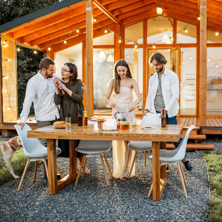 Brilagi - LED lauko dekoratyvinė girlianda GIRLANDA 25xE12/0,8W/230V 20m žalia IP44 šiltai balta