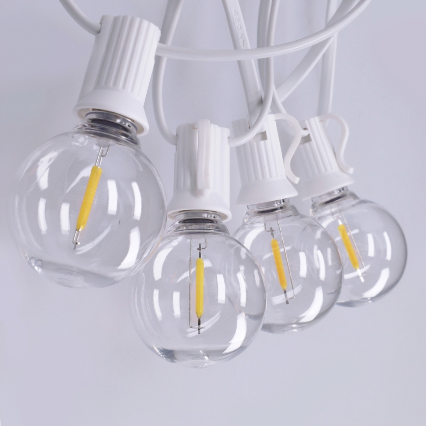 BRILAGI - LED Lauko dekoracinė girlianda GIRLANDA 10xE12/0,6W/230V 8m balta IP44 šiltai balta