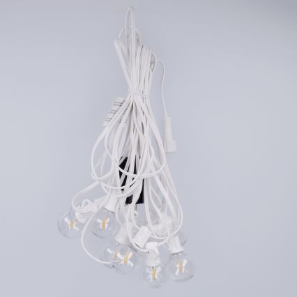 BRILAGI - LED Lauko dekoracinė girlianda GIRLANDA 10xE12/0,6W/230V 8m balta IP44 šiltai balta