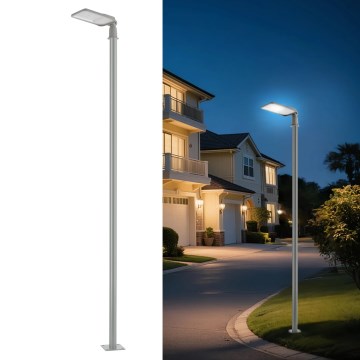 Brilagi - LED lauko gatvės šviestuvas su 3 m stulpu ir sukama jungtimi URBANLIGHT LED/100W/230V pilkas IP65