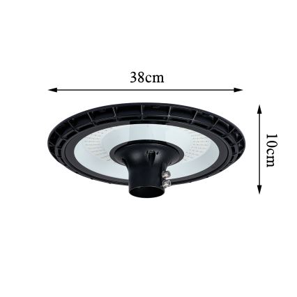 Brilagi - LED lauko gatvės šviestuvas su 4 m aukščio stulpu URBANSPARK LED/120W/230V juoda IP65