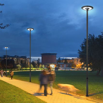 Brilagi - LED lauko gatvės žibintas su 5 m aukščio stulpu URBANSPARK LED/120W/230V juoda IP65