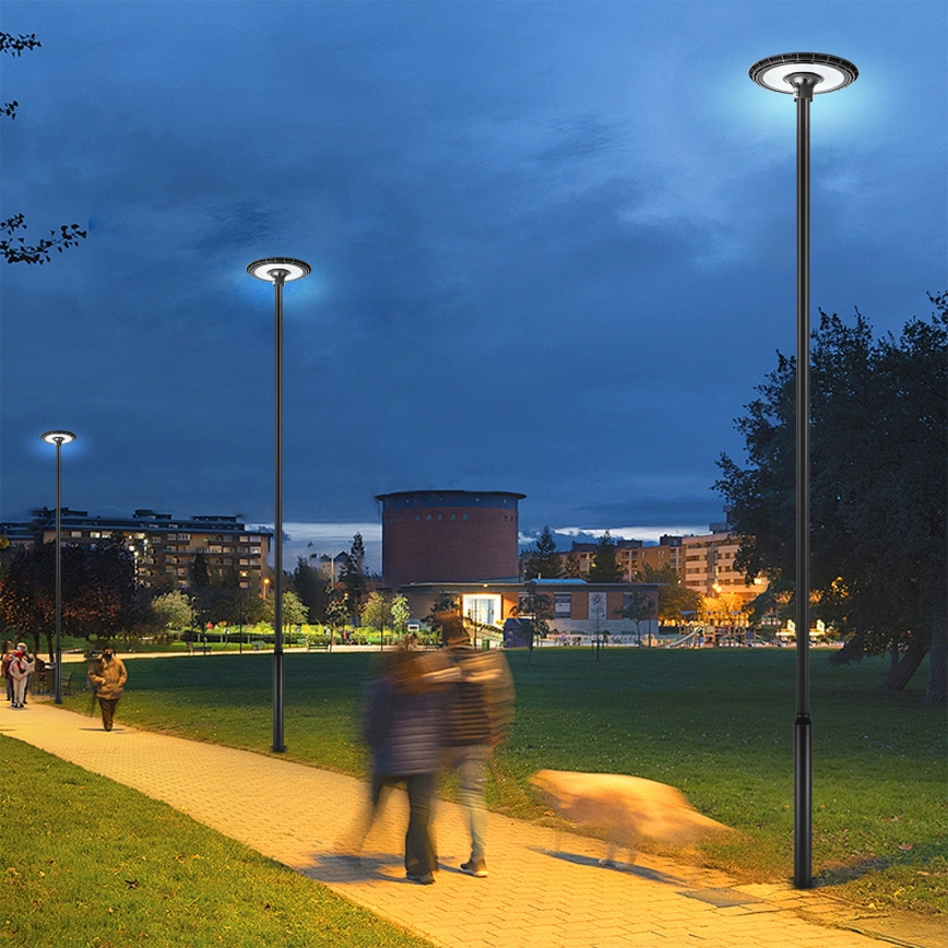Brilagi - LED lauko gatvės žibintas su 5 m aukščio stulpu URBANSPARK LED/120W/230V juoda IP65