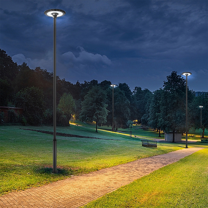 Brilagi - LED lauko gatvės žibintas su 5 m aukščio stulpu URBANSPARK LED/120W/230V juoda IP65