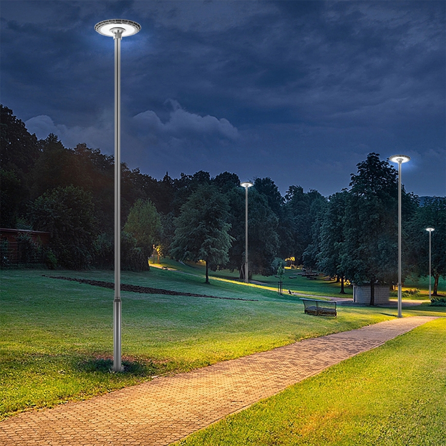 Brilagi - lauko gatvės LED šviestuvas su 5 m aukščio stulpu URBANSPARK LED/120W/230V antracitas IP65